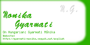 monika gyarmati business card
